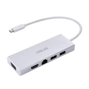 ASUS USB-C adapter OS200 USB-C DONGLE, 2xUSB 3.0, Dual Display,1xLAN, 1xTypeC Jack