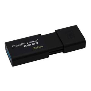 USB DISK KINGSTON 32GB DT100G3, 3.1, črn, drsni priključek