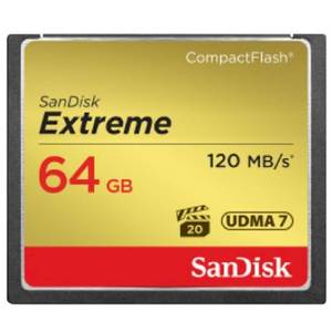 CF SANDISK 64GB EXTREME UDMA7, 120/85MB/s, VPG-20