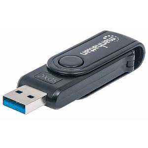 Čitalec in zapisovalec kartic USB 24-v-1 MANHATTAN, prenosni, 24 formatov kartic, USB 3.0 SuperSpeed