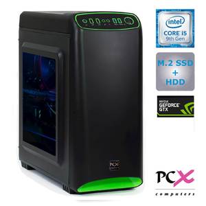 Namizni računalnik PCX EXACT i5-9400F/16GB/SSD500GB/1TB/GTX1660 Super-6GB