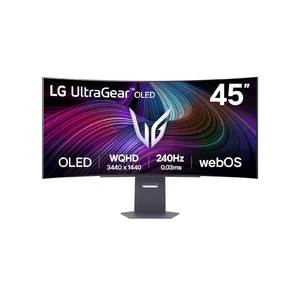 Monitor LG 44,5 OLED 45GX90SA-B UltraGear ukrivljen, 3440x1440, 2x HDMI, DP, USB, 240Hz
